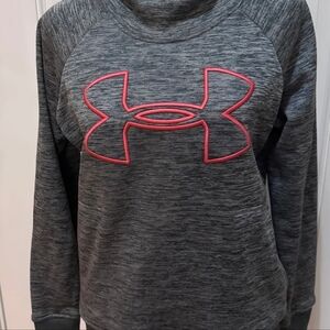 Under armour hoodie grey pink size Large loose